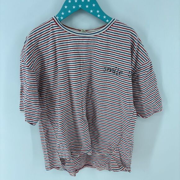 Zara striped tshirt smile 9/10 - Picture 1 of 5